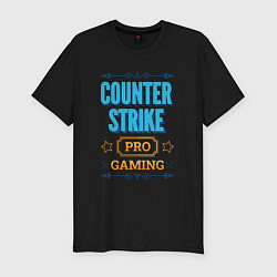 Футболка slim-fit Игра Counter Strike PRO Gaming, цвет: черный