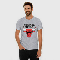 Футболка slim-fit Chicago Bulls, цвет: меланж — фото 2