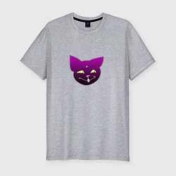 Мужская slim-футболка Черный кот Лов