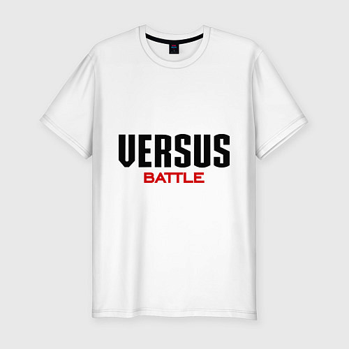 Мужская slim-футболка Versus Battle / Белый – фото 1