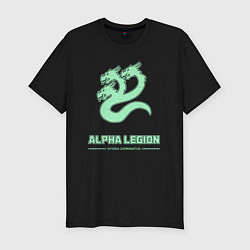 Футболка slim-fit Альфа легион винтаж лого гидра, цвет: черный