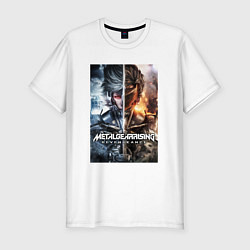 Футболка slim-fit Metal Gear Rising - Revengeance, цвет: белый