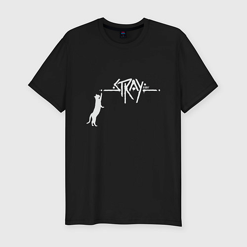 Мужская slim-футболка Stray Street / Черный – фото 1