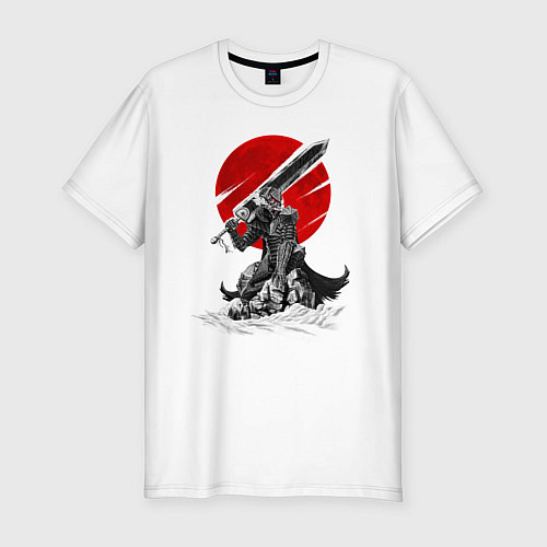 Мужская slim-футболка Guts the Black Swordsman / Белый – фото 1