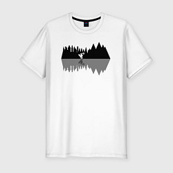 Футболка slim-fit Мотоциклы и мотокросс, цвет: белый