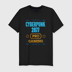 Мужская slim-футболка Игра Cyberpunk 2077 pro gaming