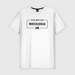 Футболка slim-fit Watch Dogs gaming champion: рамка с лого и джойсти, цвет: белый