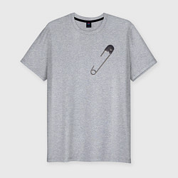 Мужская slim-футболка Серебряная булавка