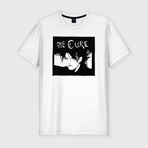Мужская slim-футболка The Cure Роберт Смит / Белый – фото 1