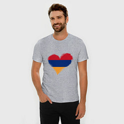 Футболка slim-fit Сердце - Армения, цвет: меланж — фото 2
