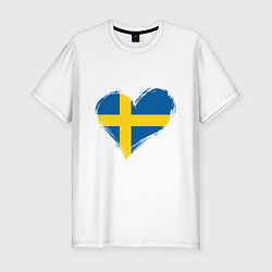 Футболка slim-fit Сердце - Швеция, цвет: белый