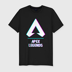 Мужская slim-футболка Apex Legends в стиле glitch и баги графики