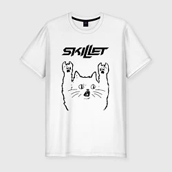 Футболка slim-fit Skillet - rock cat, цвет: белый