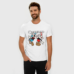 Футболка slim-fit Cuphead - Mugman, цвет: белый — фото 2