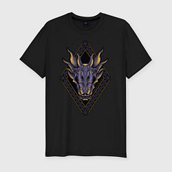 Мужская slim-футболка Дом Дракона арт с драконом