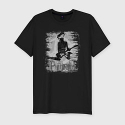 Футболка slim-fit Punk rocker, цвет: черный