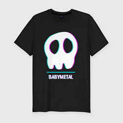 Футболка slim-fit Babymetal glitch rock, цвет: черный