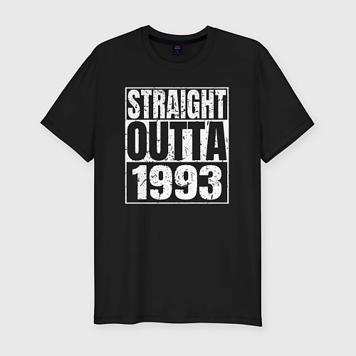 Мужская slim-футболка Прямиком из 1993 / Черный – фото 1