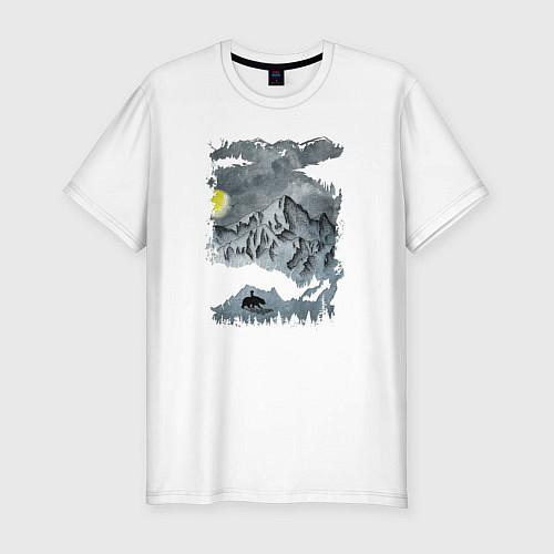Мужская slim-футболка Дикие путешественники / Белый – фото 1