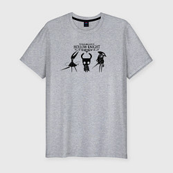 Футболка slim-fit Hollow knight - logo, цвет: меланж