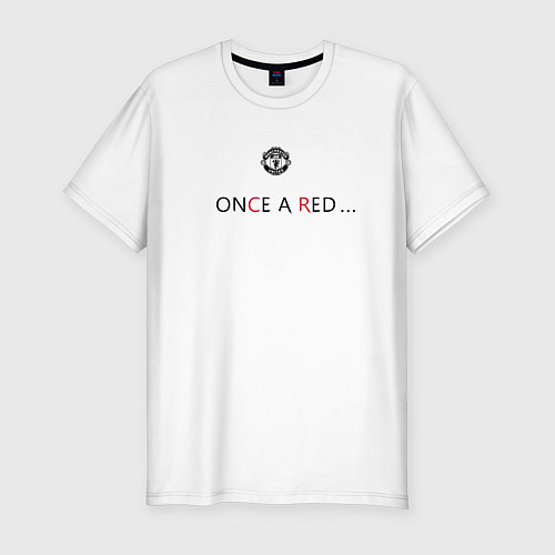 Мужская slim-футболка Manchester United - Once A Red 202223 / Белый – фото 1