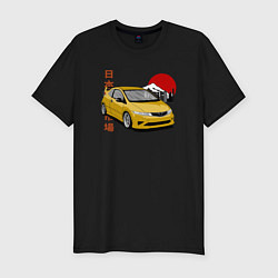 Футболка slim-fit Honda Civic 5d Type-r, цвет: черный