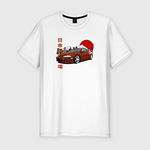 Мужская slim-футболка Mitsubishi Eclipse 2g / Белый – фото 1