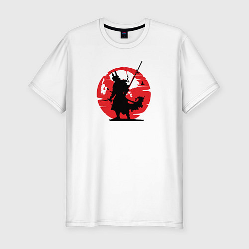 Мужская slim-футболка Fearless warrior / Белый – фото 1