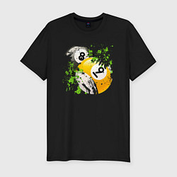 Мужская slim-футболка 8 и 9 бильярдные шары