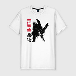 Мужская slim-футболка Jiu-jitsu splashes