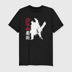 Футболка slim-fit Jiu-jitsu splashes logo, цвет: черный