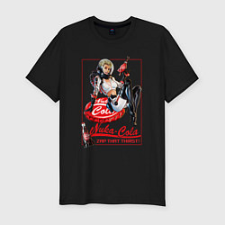 Футболка slim-fit Nuka - cola girl, цвет: черный