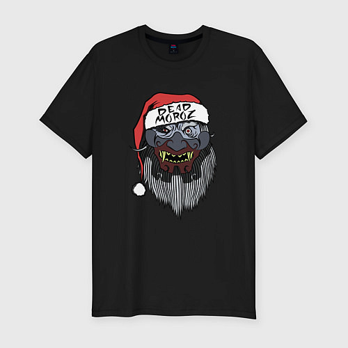 Мужская slim-футболка Dead Moroz / Черный – фото 1