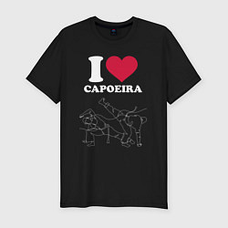 Футболка slim-fit I love Capoeira line graph battle, цвет: черный