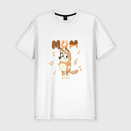 Мужская slim-футболка Doggy Mom / Белый – фото 1