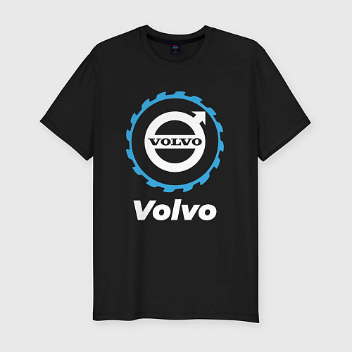 Мужская slim-футболка Volvo в стиле Top Gear / Черный – фото 1