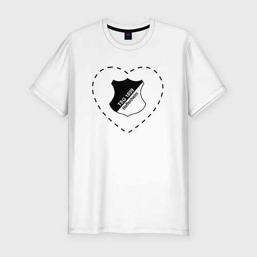 Мужская slim-футболка Лого Hoffenheim в сердечке / Белый – фото 1