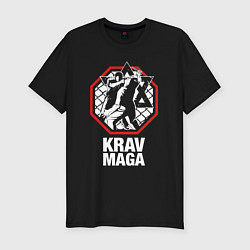 Мужская slim-футболка Krav-maga octagon - ring