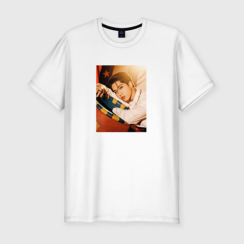 Мужская slim-футболка Han Stray Kids Circus / Белый – фото 1