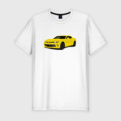 Футболка slim-fit Chevrolet Camaro American Car, цвет: белый