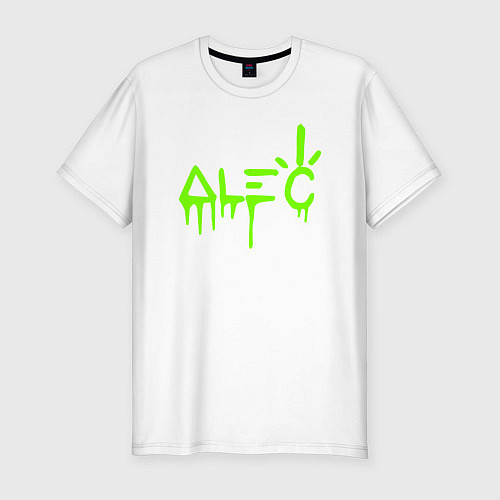 Мужская slim-футболка Alec Monopoly - лого / Белый – фото 1