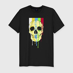 Мужская slim-футболка Color skull - vanguard
