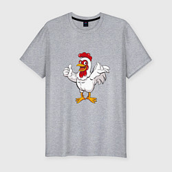 Футболка slim-fit Королевский петушок, цвет: меланж
