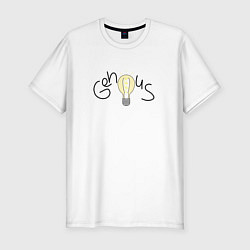 Мужская slim-футболка Знания это сила