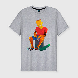 Футболка slim-fit Bart Simpson - cool dude, цвет: меланж