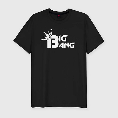 Мужская slim-футболка Bigbang logo / Черный – фото 1