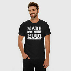 Футболка slim-fit Сделано в 2001 году, цвет: черный — фото 2