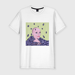 Мужская slim-футболка Виноградный взрыв