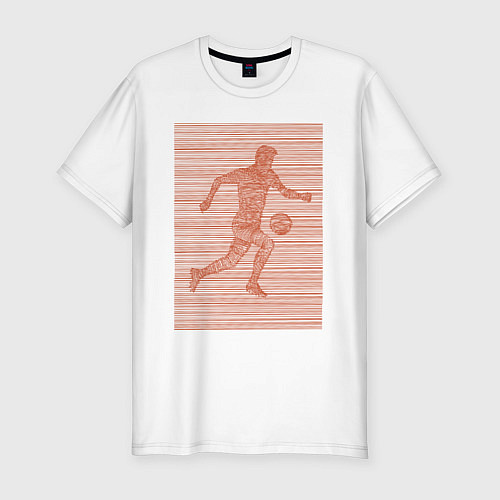 Мужская slim-футболка Вперёд за голом / Белый – фото 1
