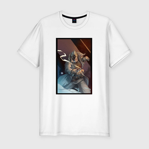 Мужская slim-футболка Juuzou art / Белый – фото 1